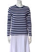 Ralph Lauren Purple Label Striped Crew Neck Top