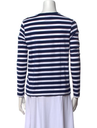 Ralph Lauren Purple Label Striped Crew Neck Top