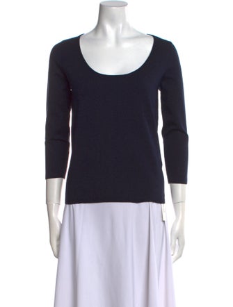 Ralph Lauren Purple Label Silk Scoop Neck Top
