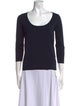 Ralph Lauren Purple Label Silk Scoop Neck Top