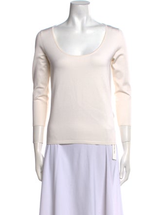 Ralph Lauren Purple Label Silk Scoop Neck Top