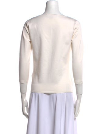 Ralph Lauren Purple Label Silk Scoop Neck Top