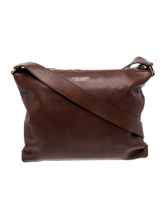 Ralph Lauren Purple Label Leather Messenger Bag