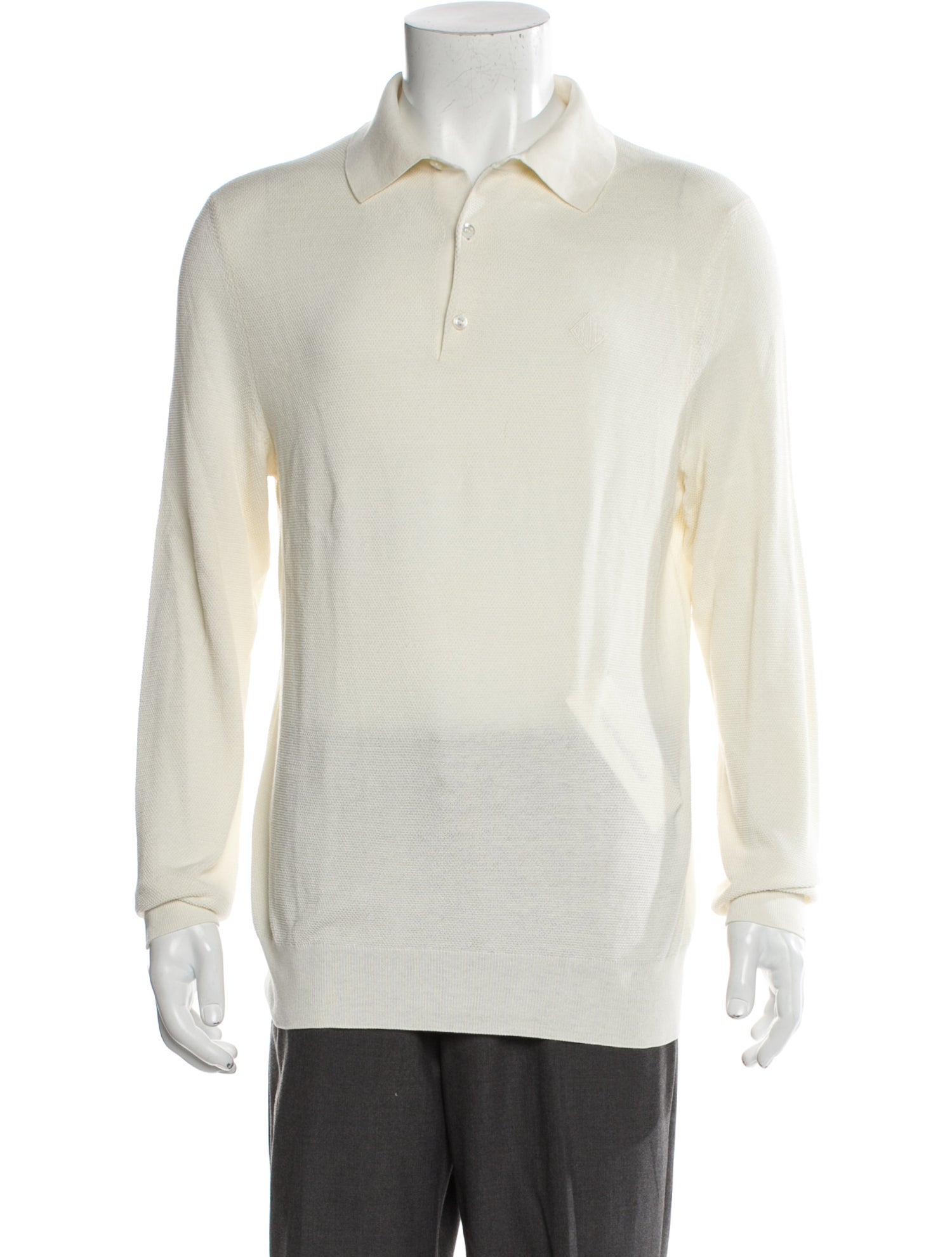 Ralph Lauren Purple Label Collar Long Sleeve Polo Sweater