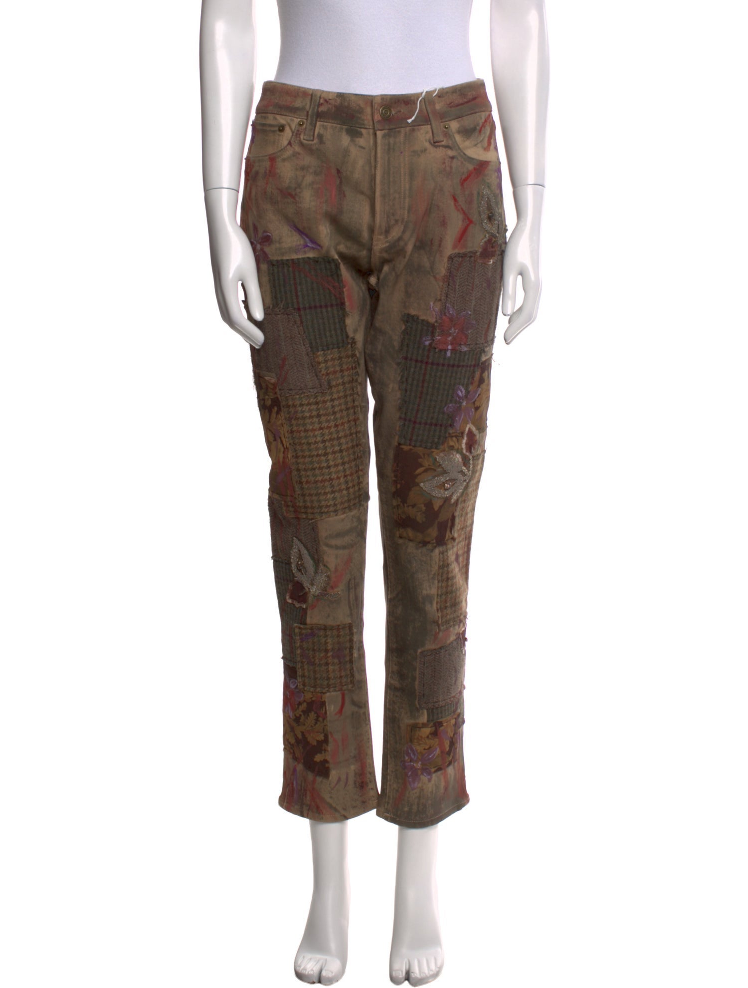 Ralph Lauren Purple Label Mid-Rise Straight Leg Jeans