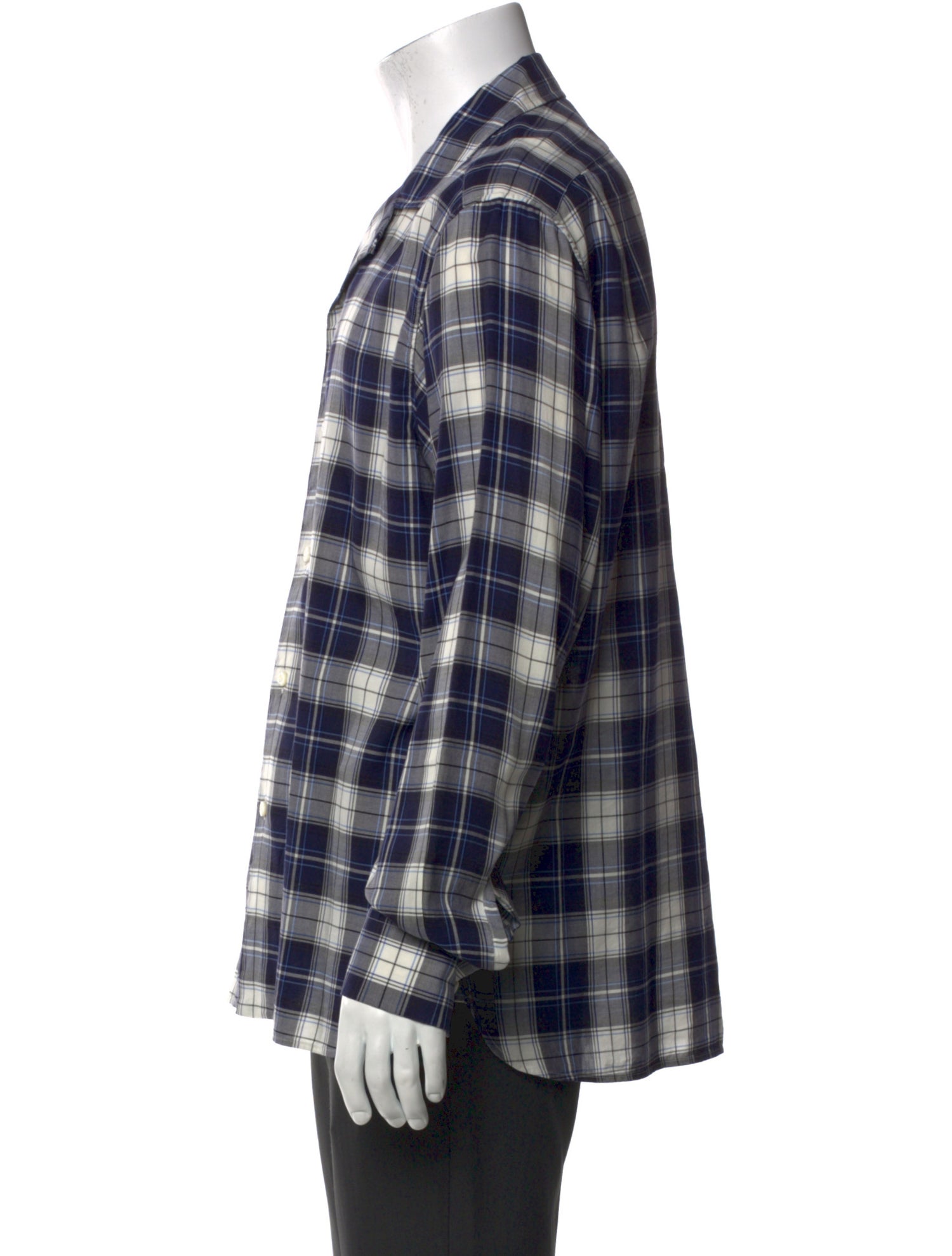 Ralph Lauren Purple Label Plaid Print Long Sleeve Shirt