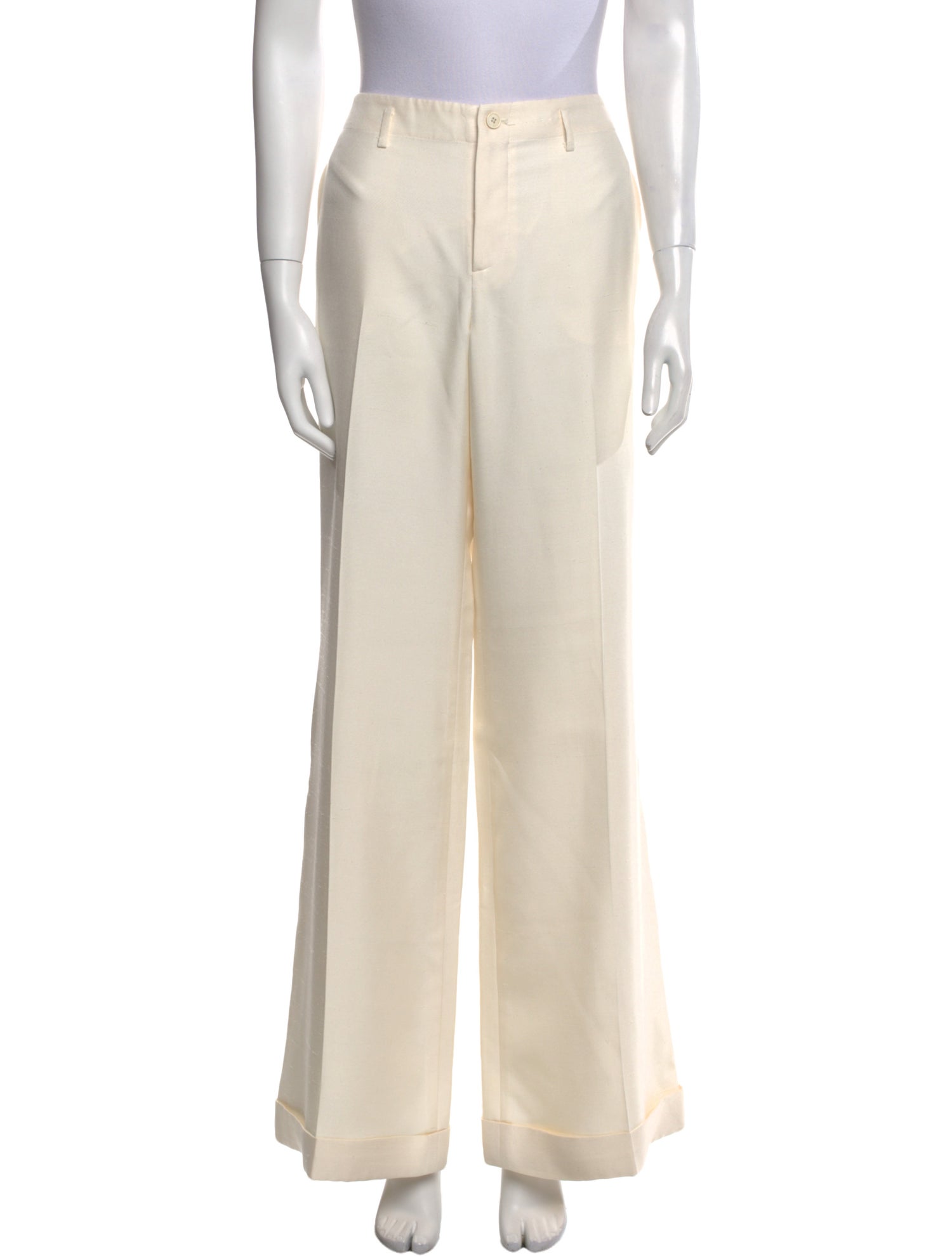 Ralph Lauren Purple Label Silk Wide Leg Pants