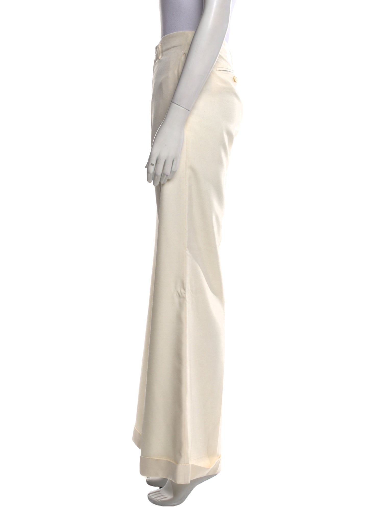 Ralph Lauren Purple Label Silk Wide Leg Pants