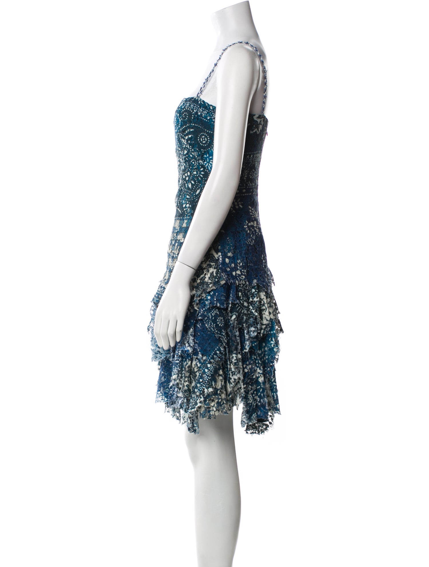 Ralph Lauren Purple Label Lace Pattern Knee-Length Dress