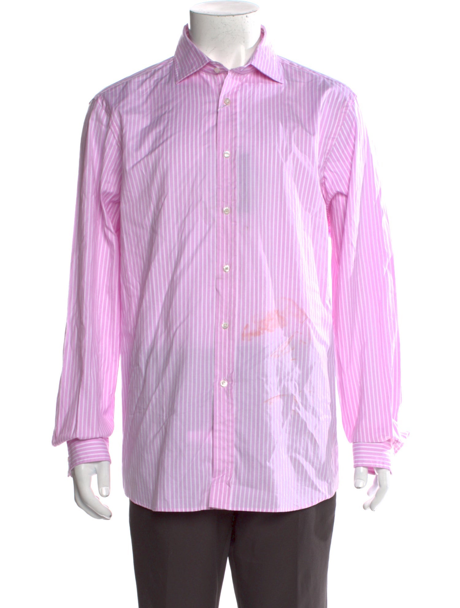 Ralph Lauren Purple Label Striped Long Sleeve Dress Shirt