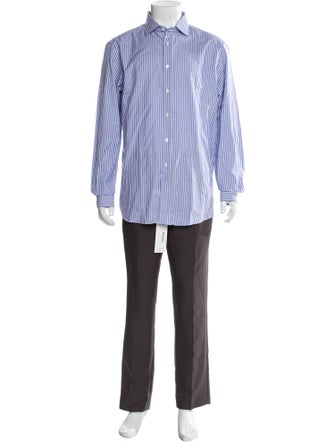 Ralph Lauren Purple Label Striped Long Sleeve Dress Shirt