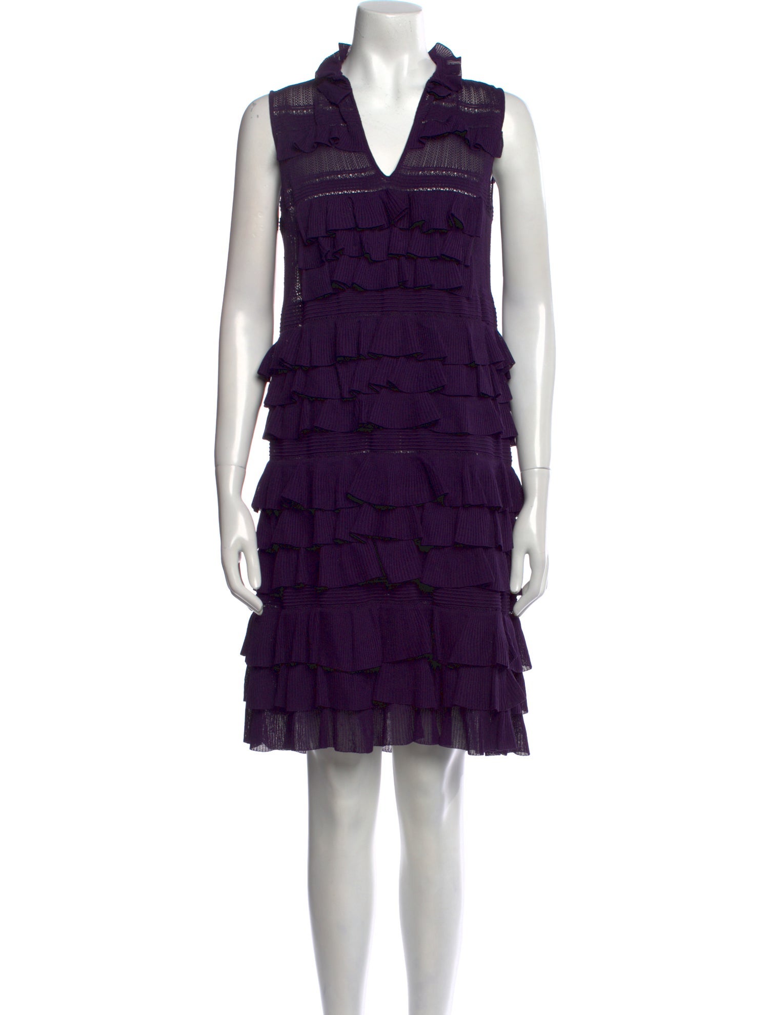Ralph Lauren Purple Label V-Neck Mini Dress