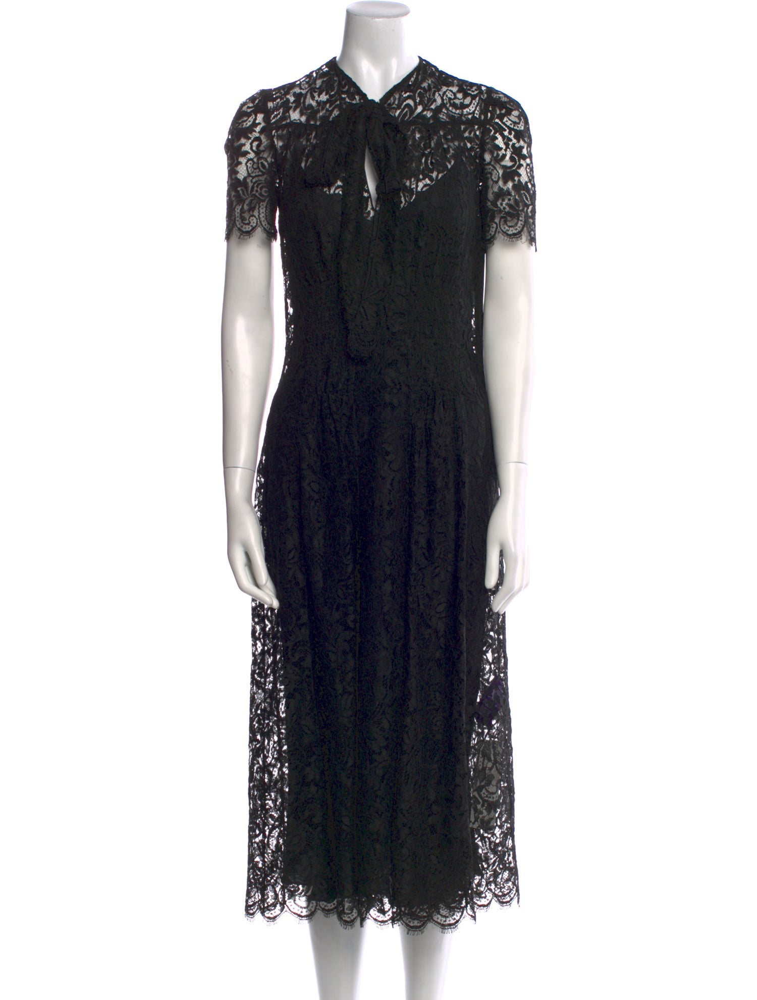 Ralph Lauren Purple Label Lace Pattern Midi Length Dress