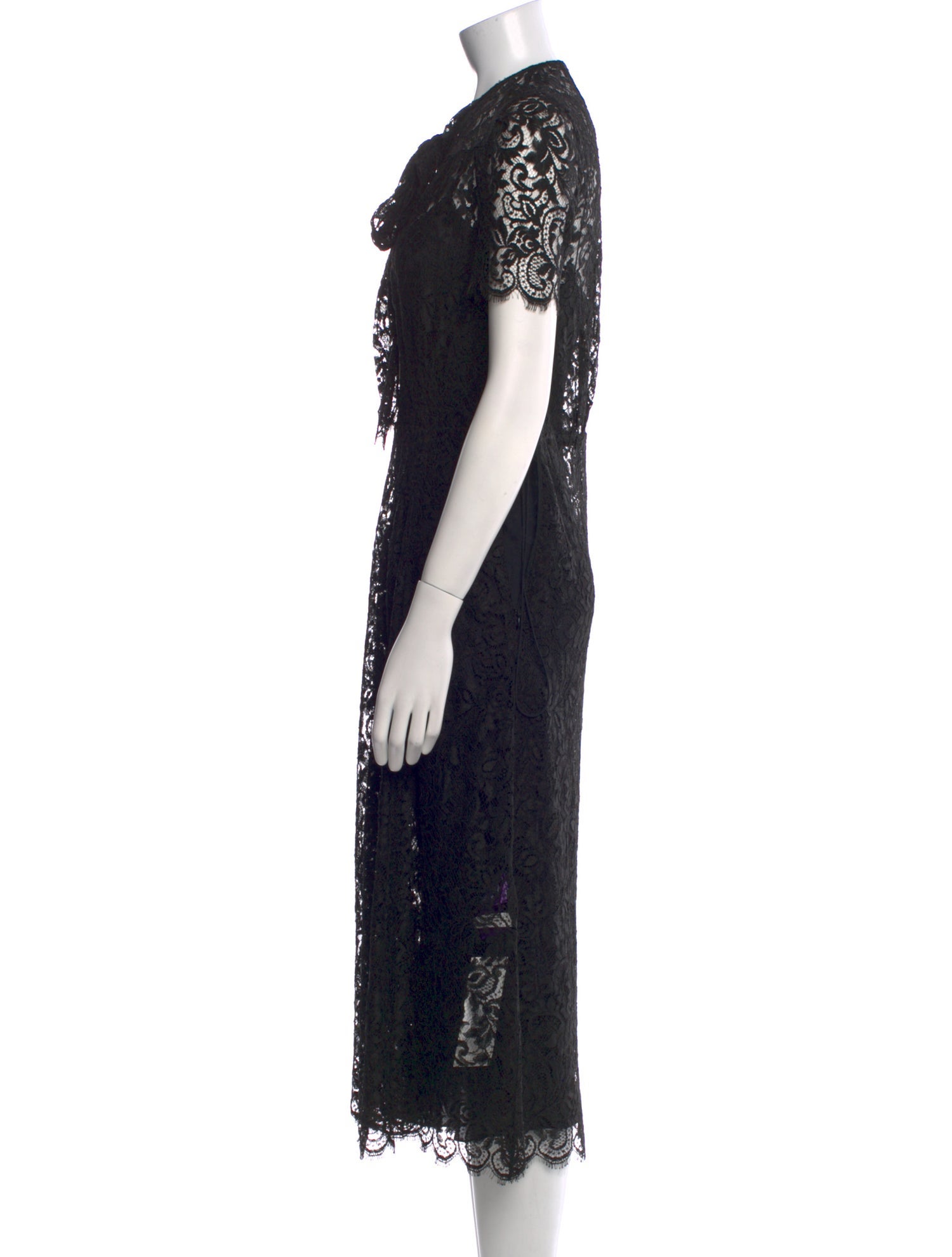 Ralph Lauren Purple Label Lace Pattern Midi Length Dress