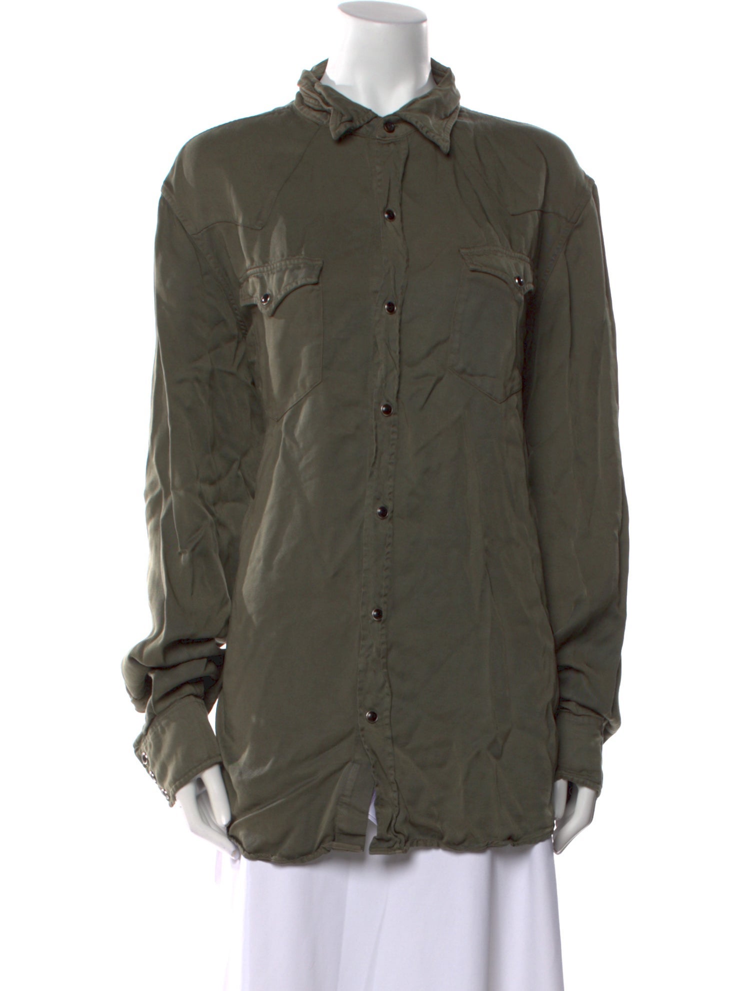 Ralph Lauren Purple Label Long Sleeve Button-Up Top