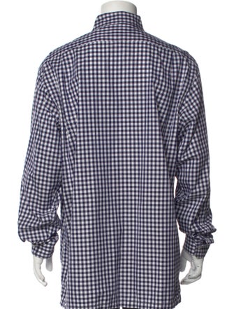 Ralph Lauren Purple Label Plaid Print Long Sleeve Dress Shirt