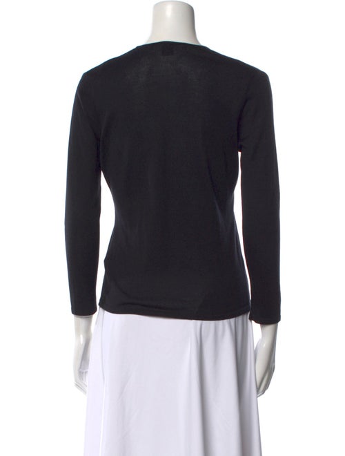 Ralph Lauren Purple Label Silk V-Neck Sweatshirt