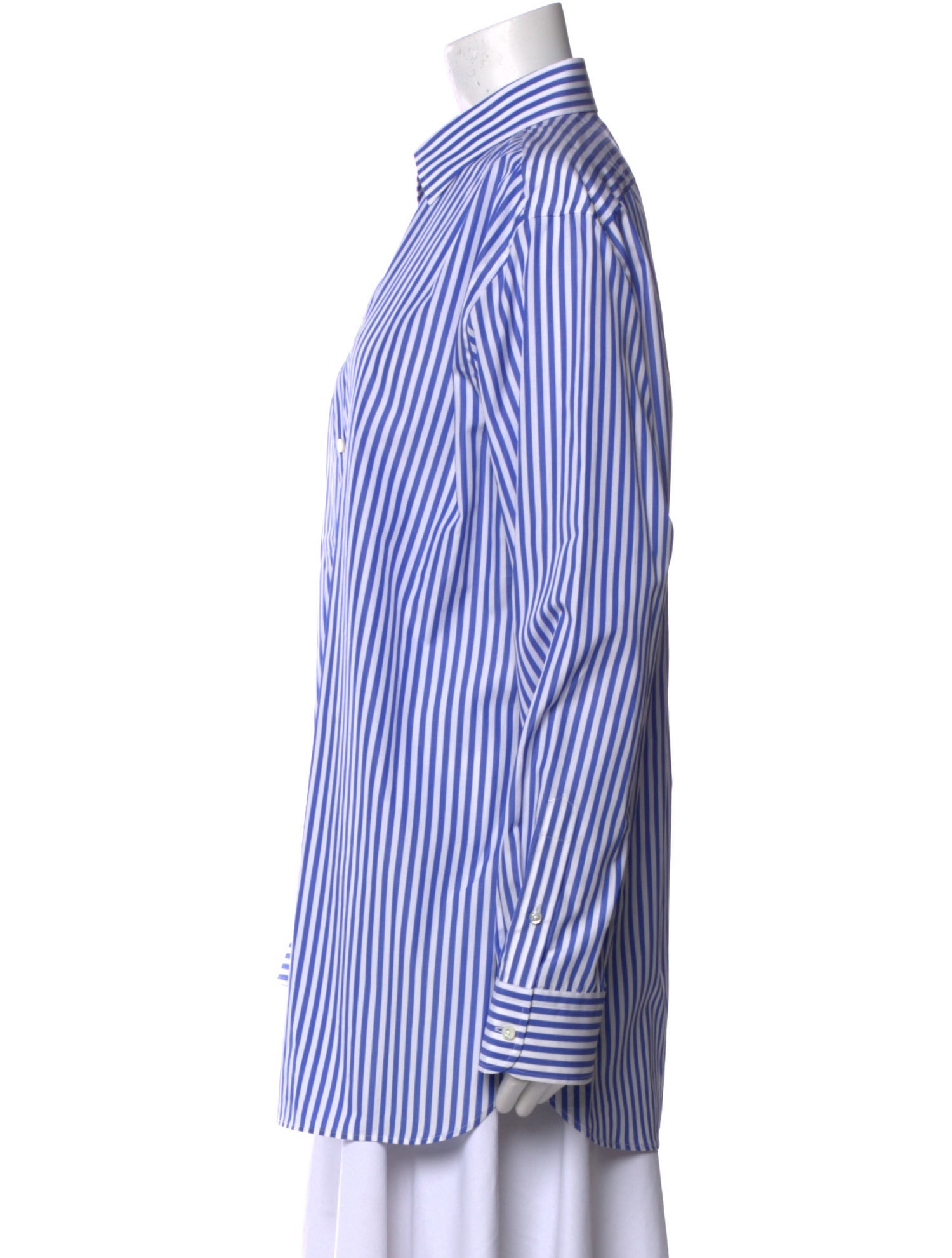 Ralph Lauren Purple Label Striped Long Sleeve Button-Up Top w/ Tags