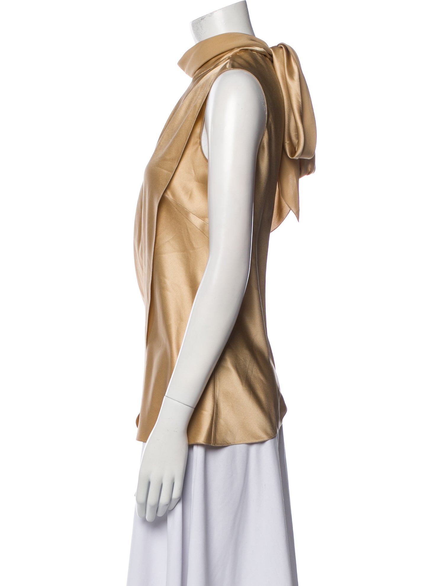 Ralph Lauren Purple Label Silk Mock Neck Blouse