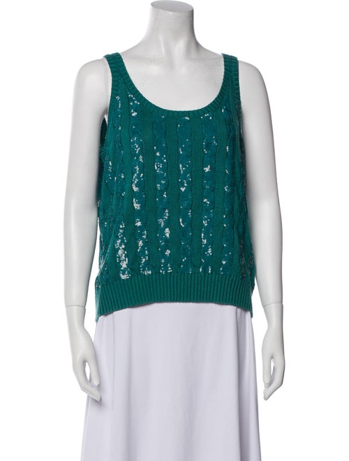 Ralph Lauren Purple Label Scoop Neck Sleeveless Top