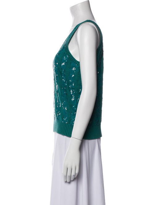 Ralph Lauren Purple Label Scoop Neck Sleeveless Top