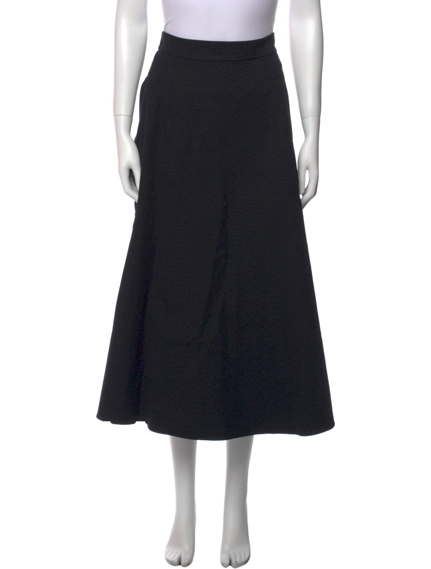 Ralph Lauren Purple Label Embroidered Accent Midi Length Skirt