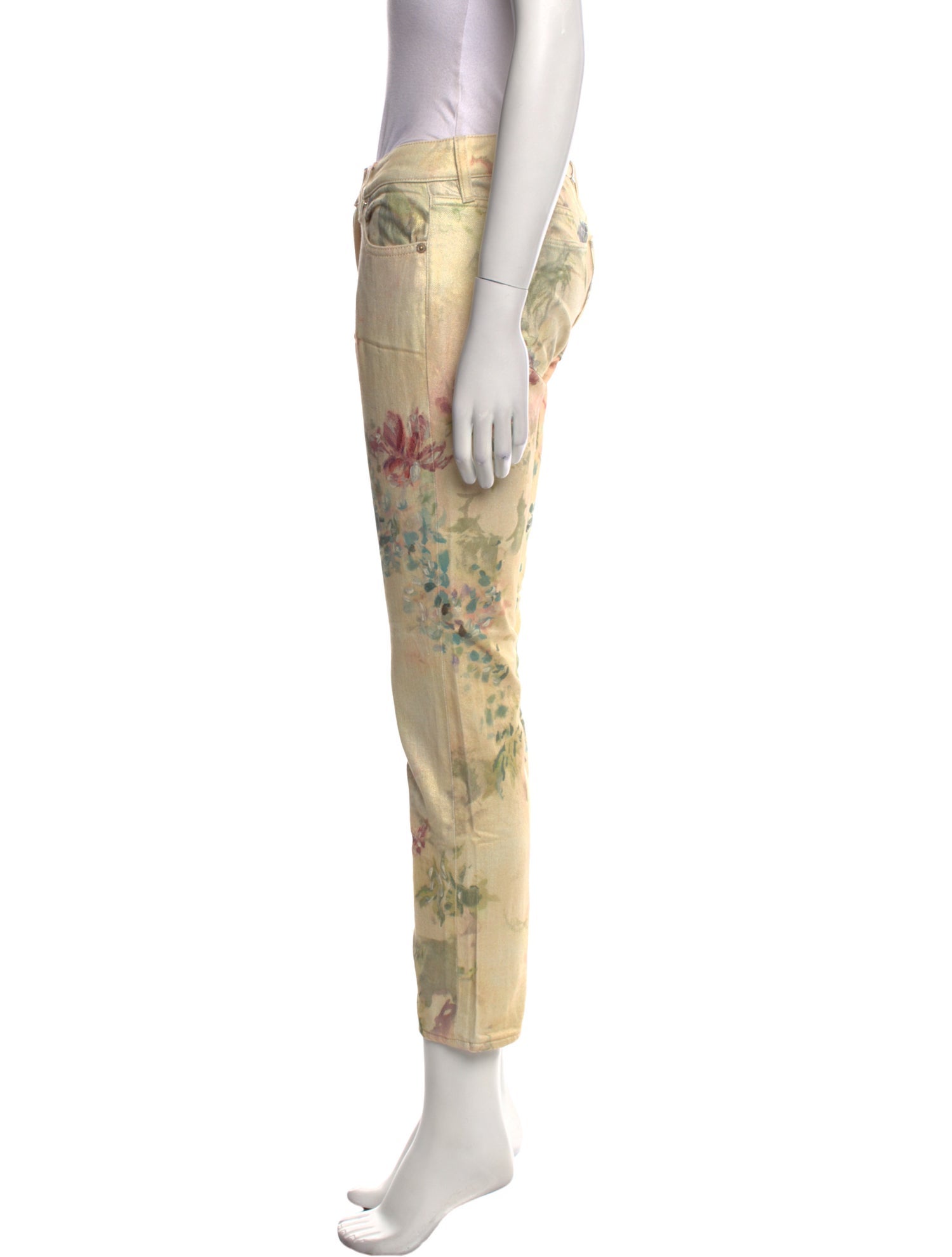 Ralph Lauren Purple Label Floral Print Straight Leg Pants