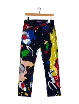 Ralph Lauren Purple Label Mid-Rise Straight Leg Jeans