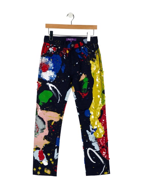 Ralph Lauren Purple Label Mid-Rise Straight Leg Jeans