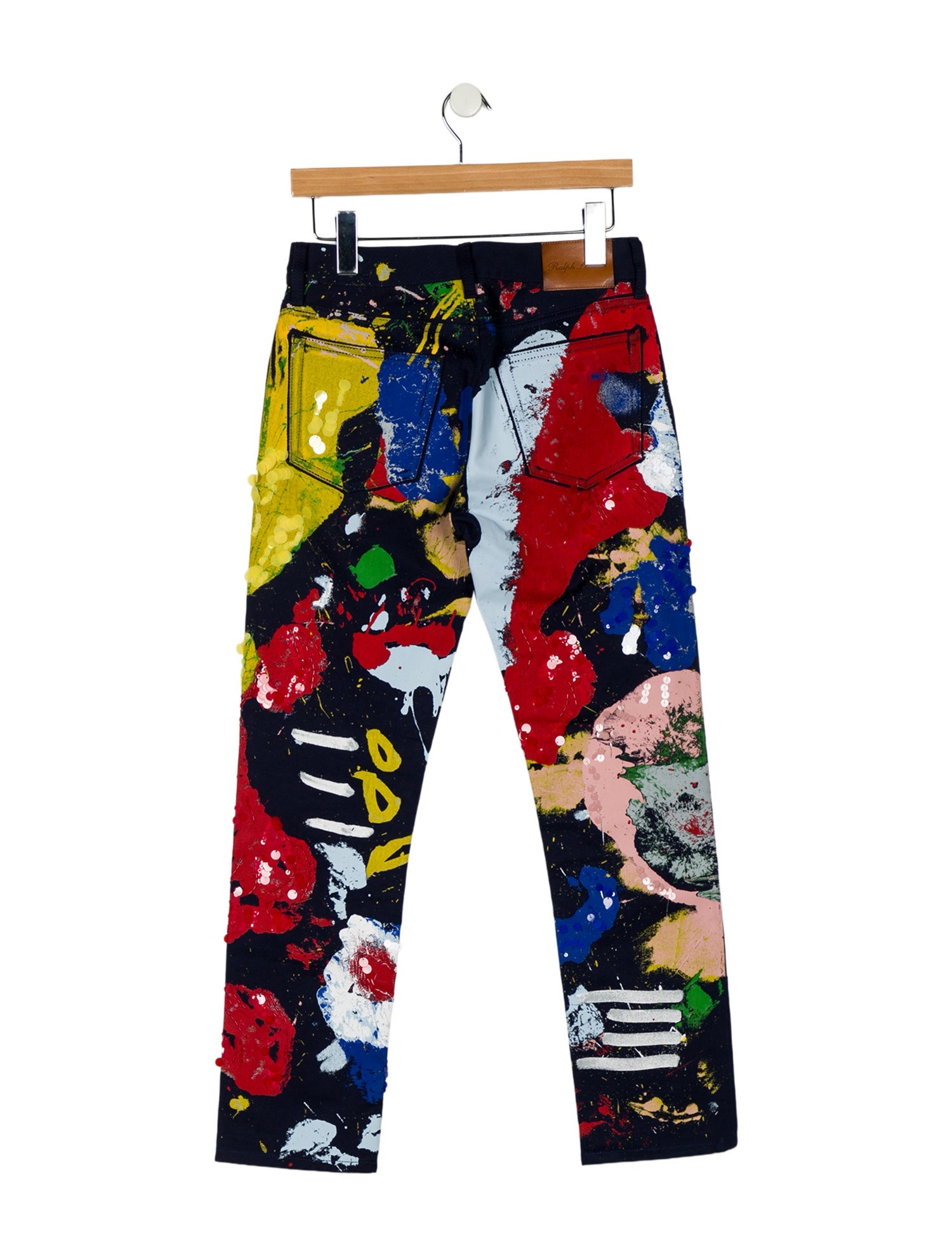 Ralph Lauren Purple Label Mid-Rise Straight Leg Jeans