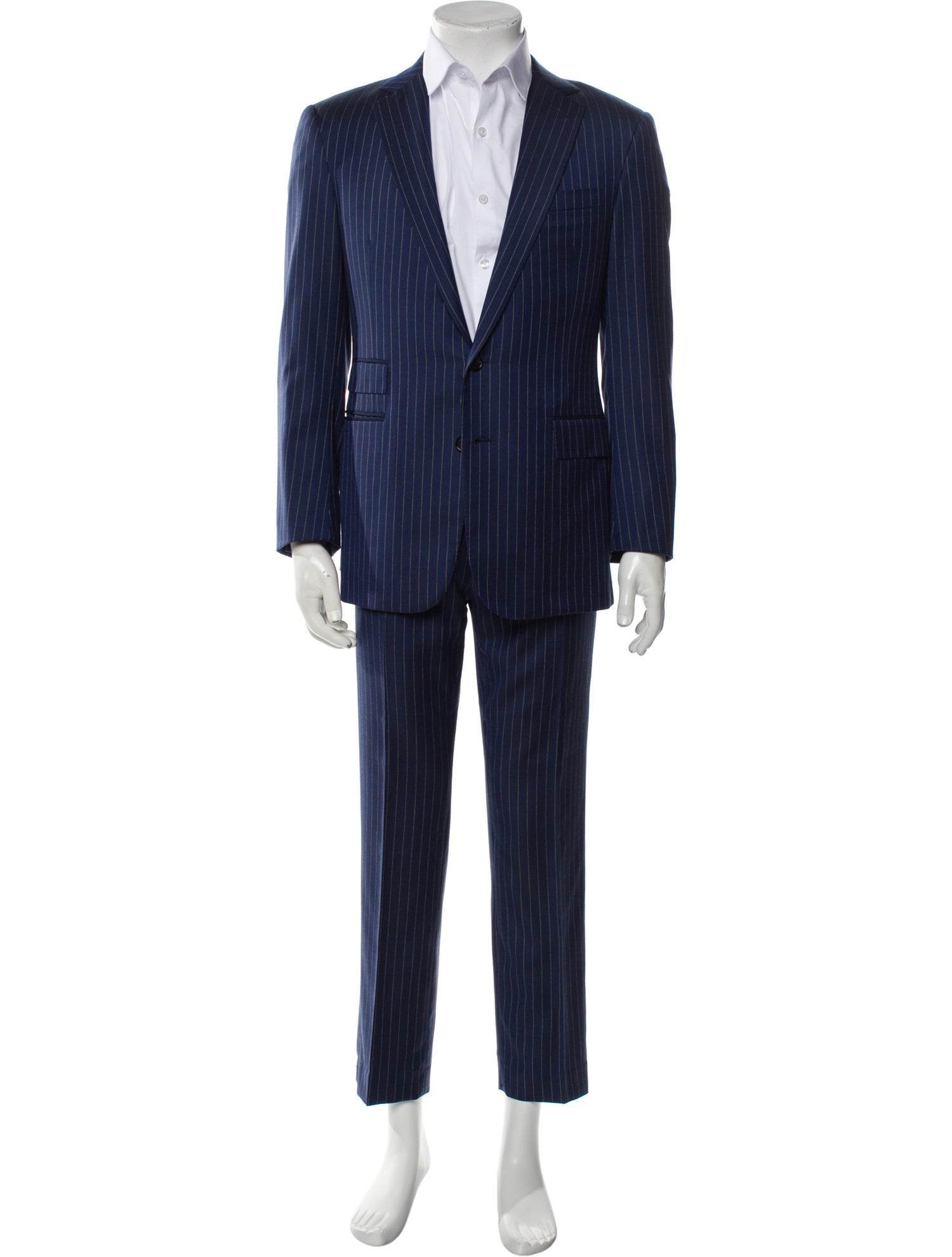 Ralph Lauren Purple Label Wool Striped Two-Piece Blazer
