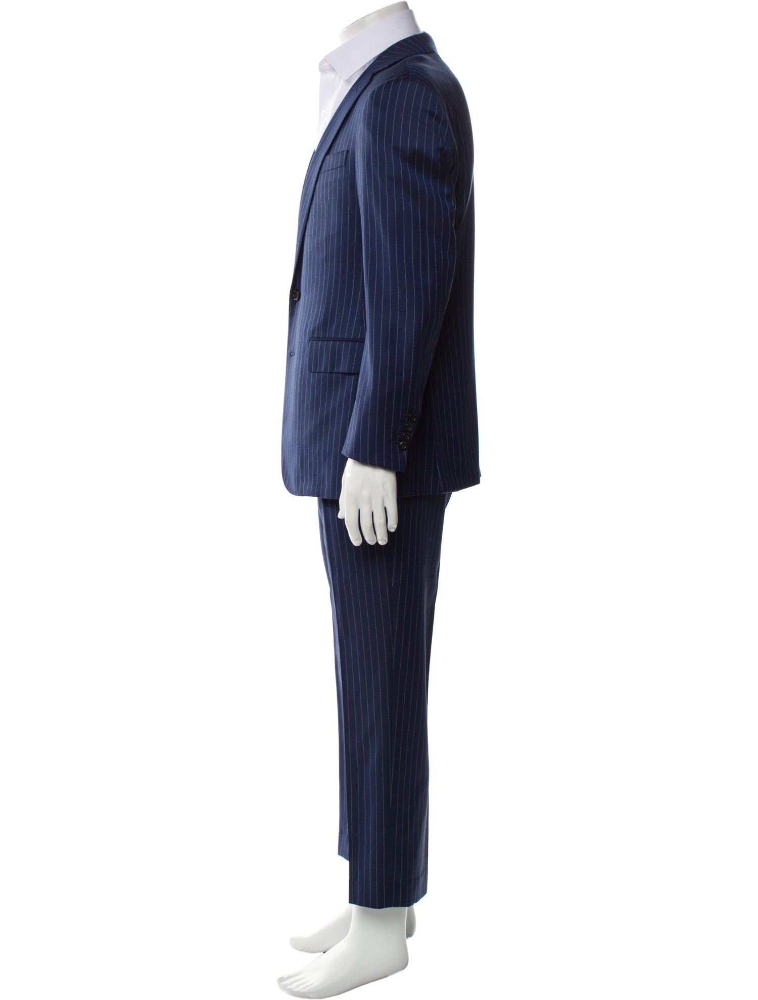 Ralph Lauren Purple Label Wool Striped Two-Piece Blazer