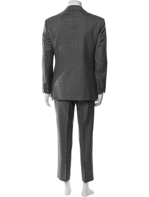 Ralph Lauren Purple Label Wool Plaid Print Two-Piece Suit
