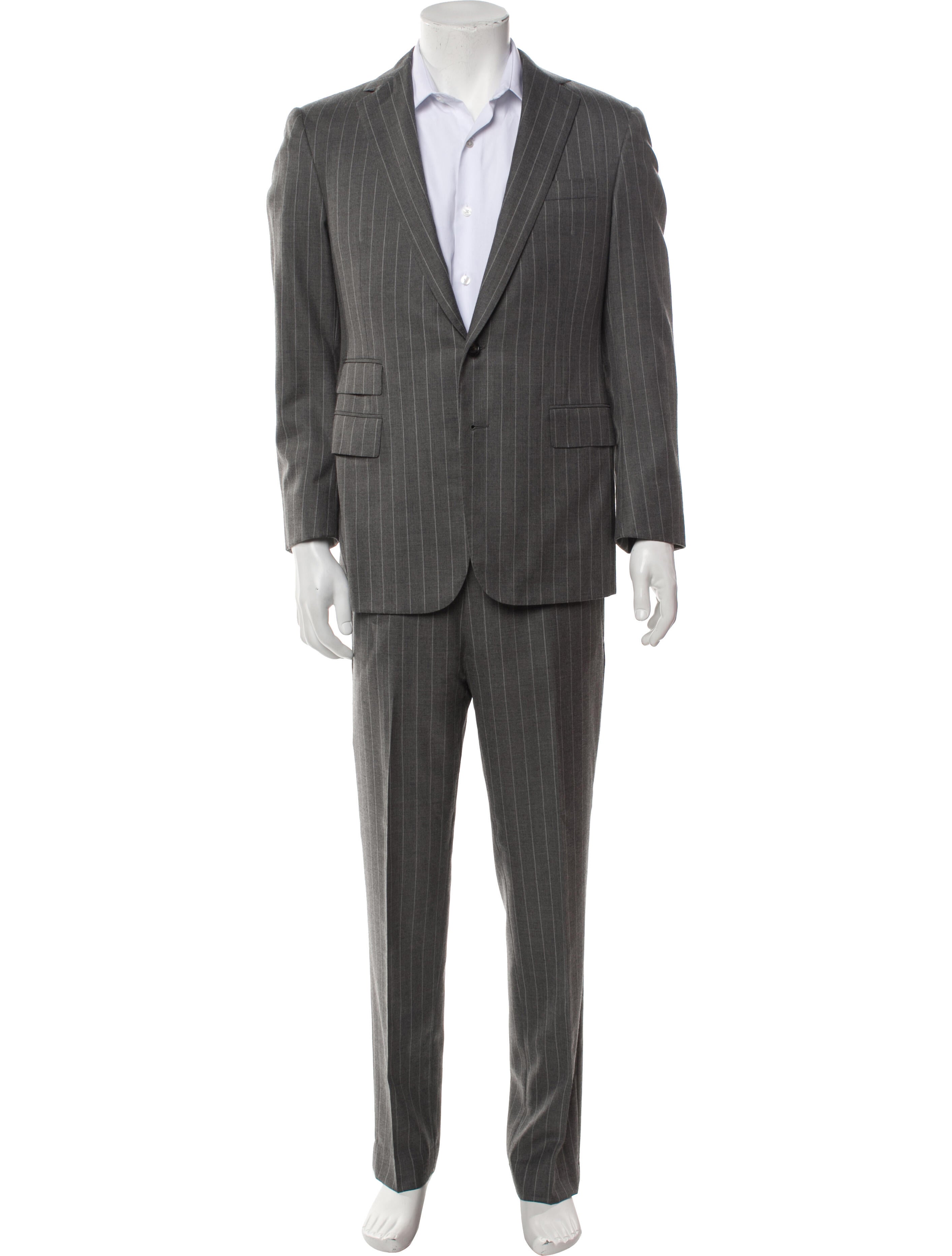 Ralph Lauren Purple Label Wool Striped Two-Piece Suit Vest