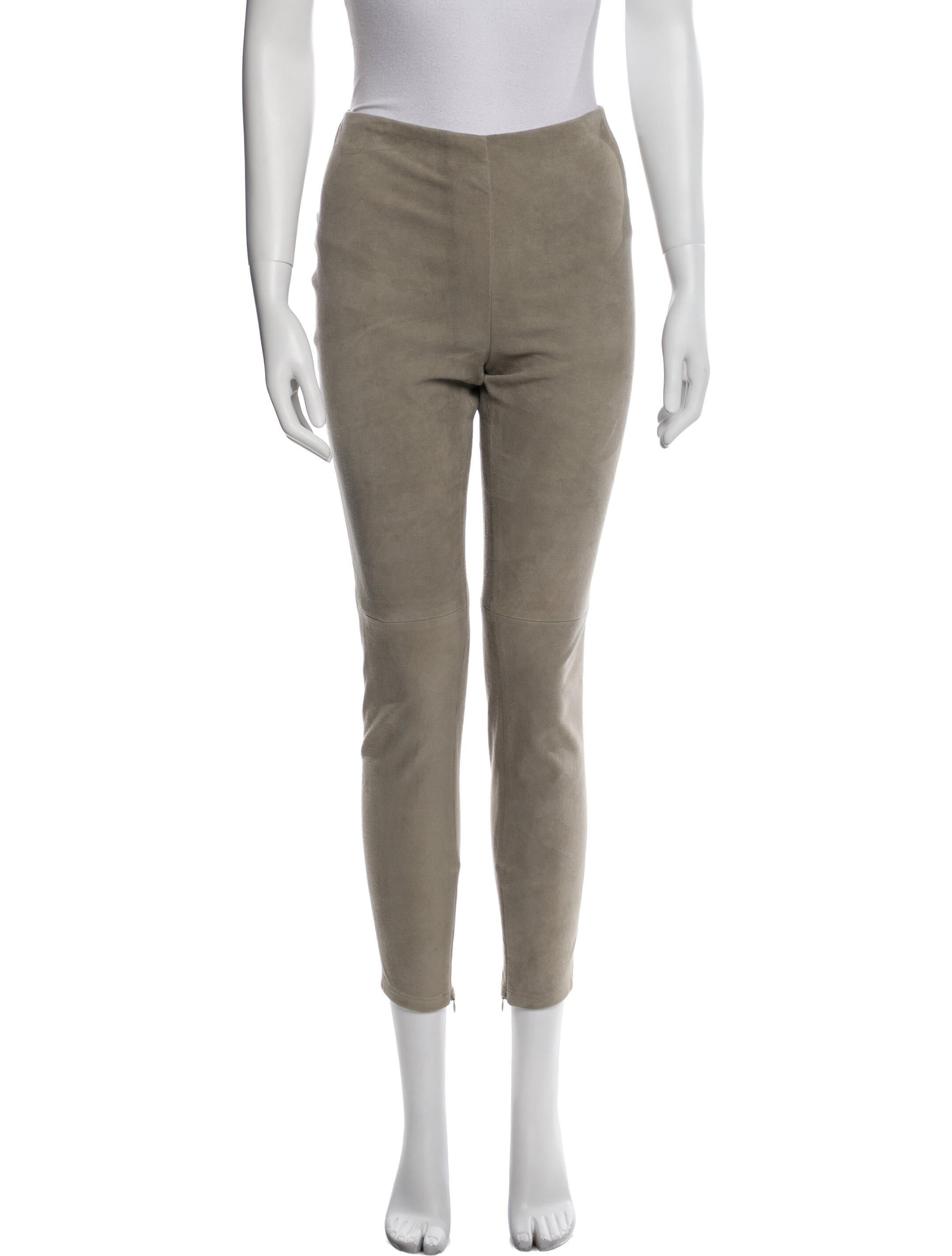 Ralph Lauren Purple Label Suede Skinny Leg Pants