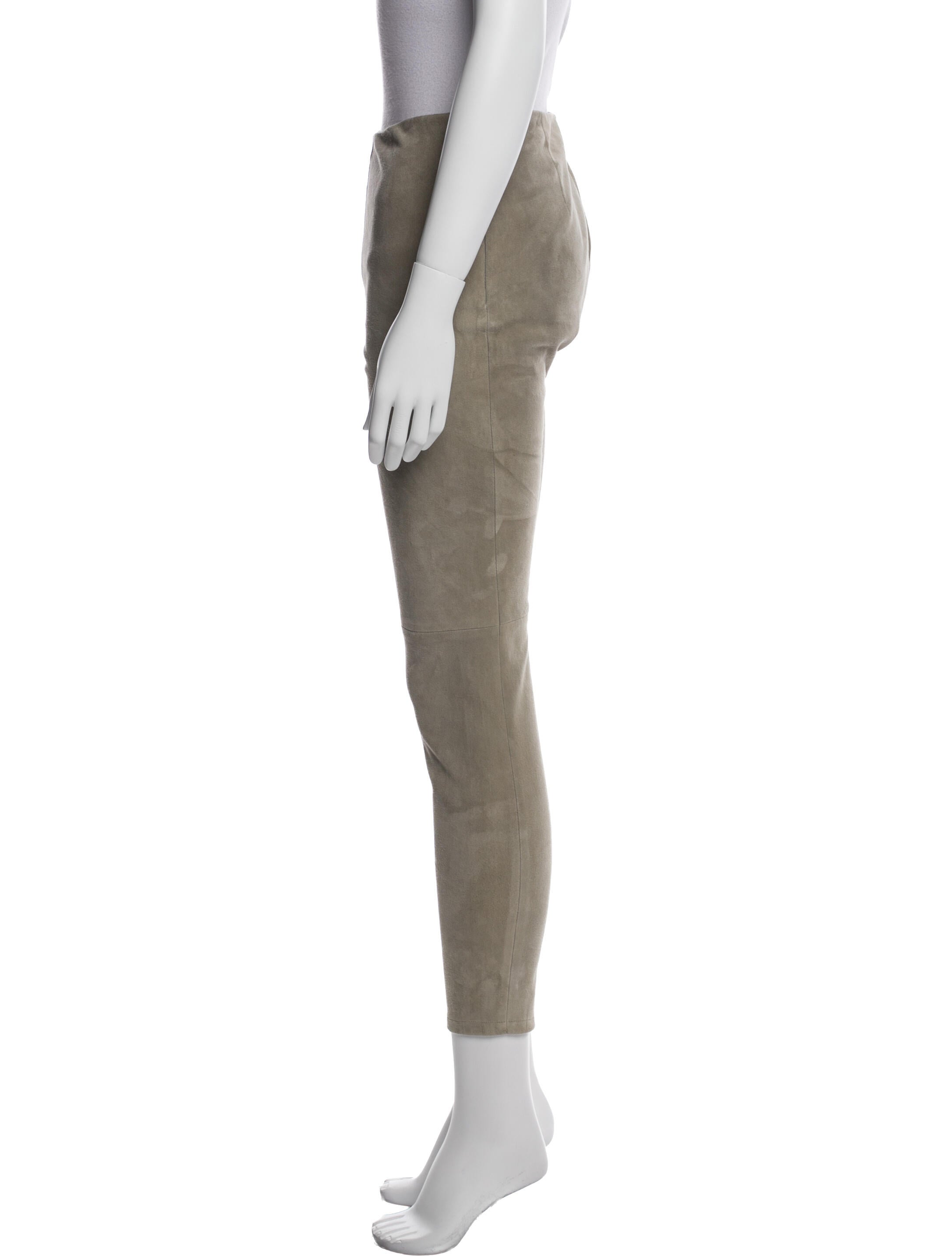 Ralph Lauren Purple Label Suede Skinny Leg Pants