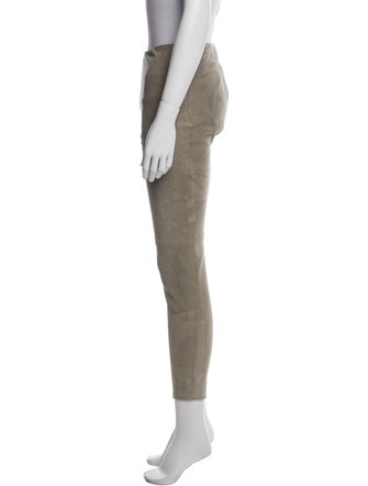 Ralph Lauren Purple Label Suede Skinny Leg Pants