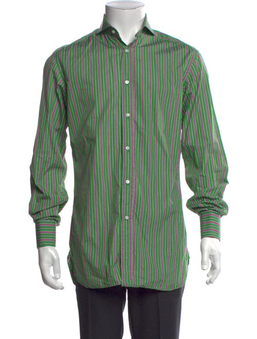 Ralph Lauren Purple Label Striped Long Sleeve Dress Shirt