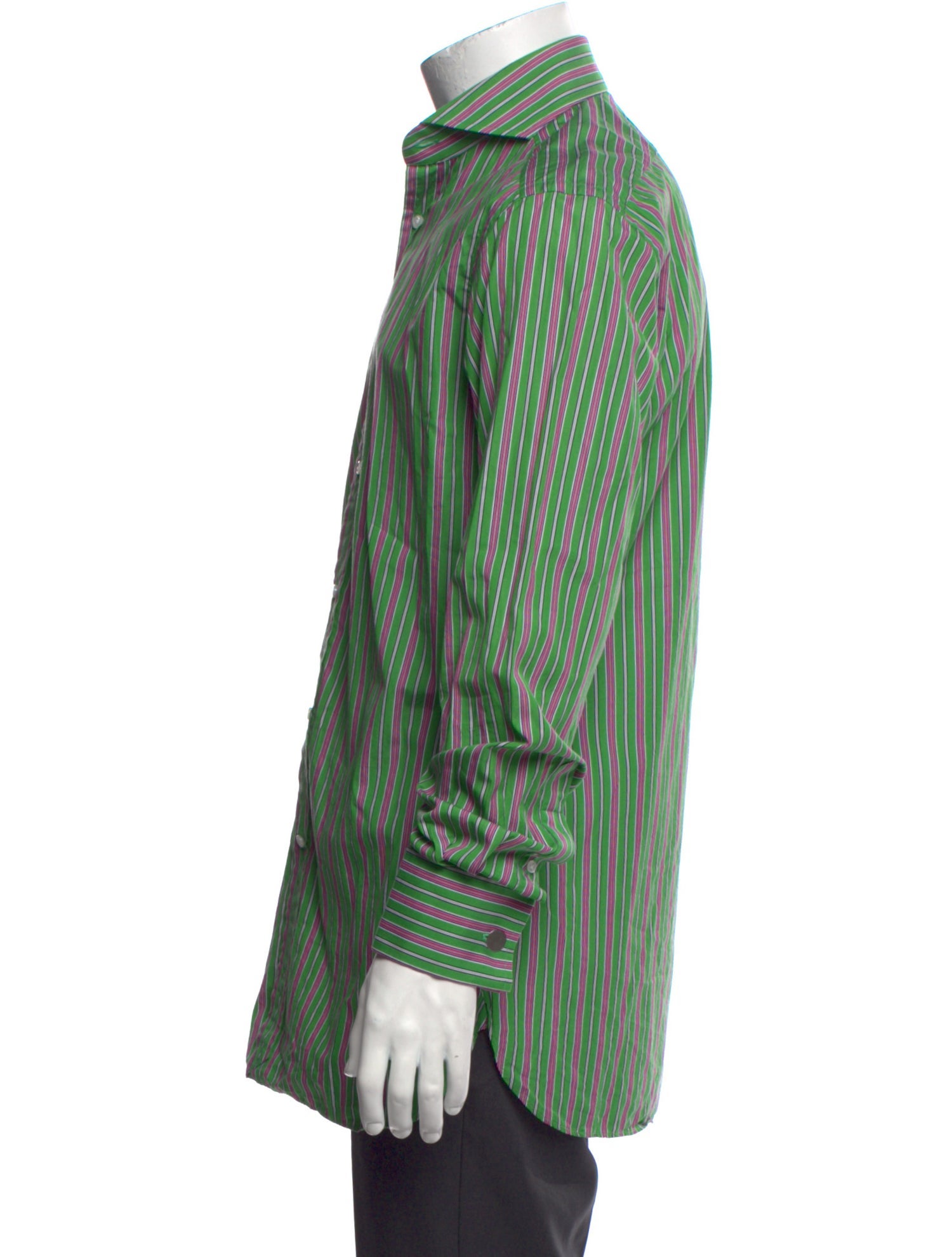 Ralph Lauren Purple Label Striped Long Sleeve Dress Shirt