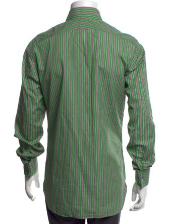 Ralph Lauren Purple Label Striped Long Sleeve Dress Shirt