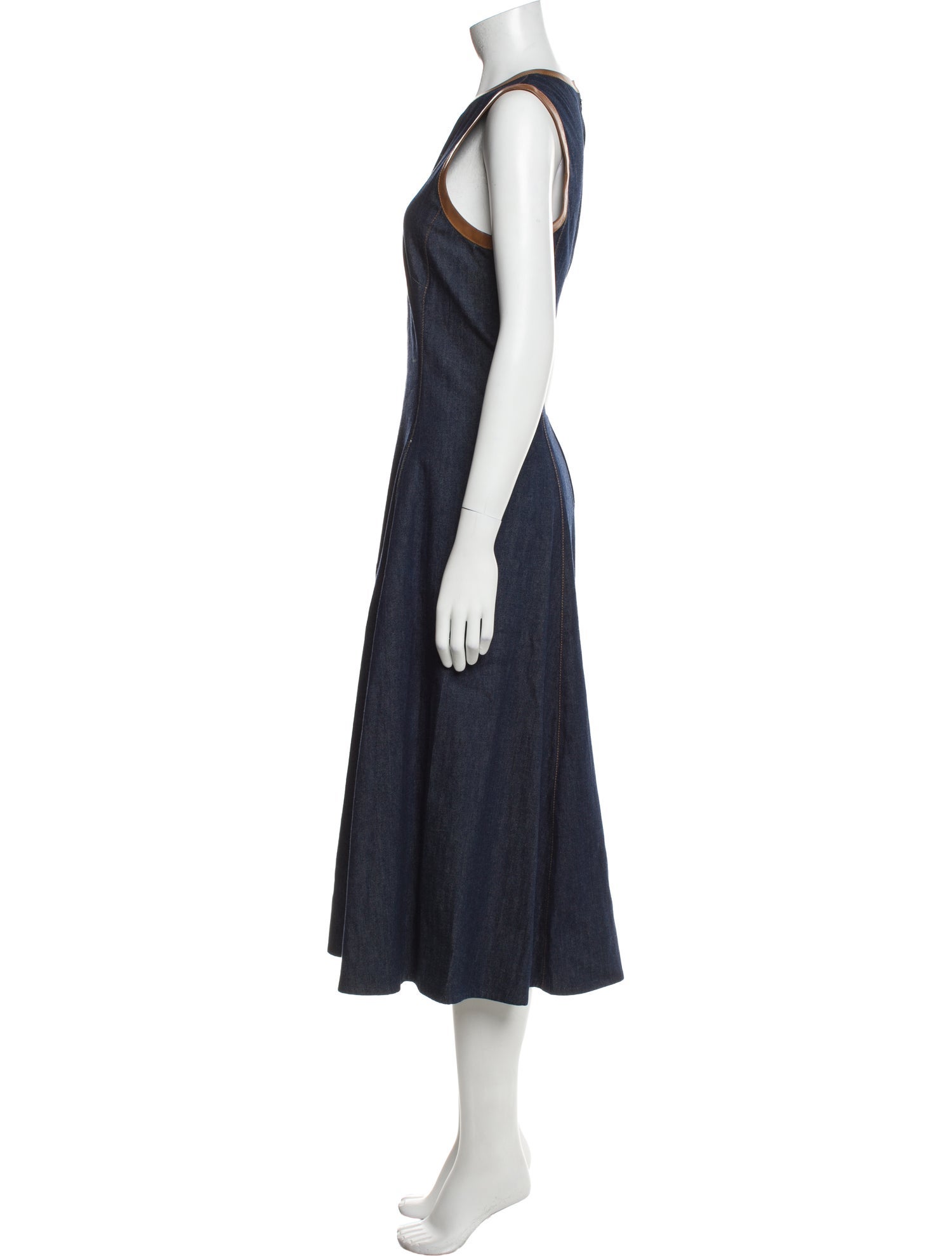 Ralph Lauren Purple Label Crew Neck Long Dress