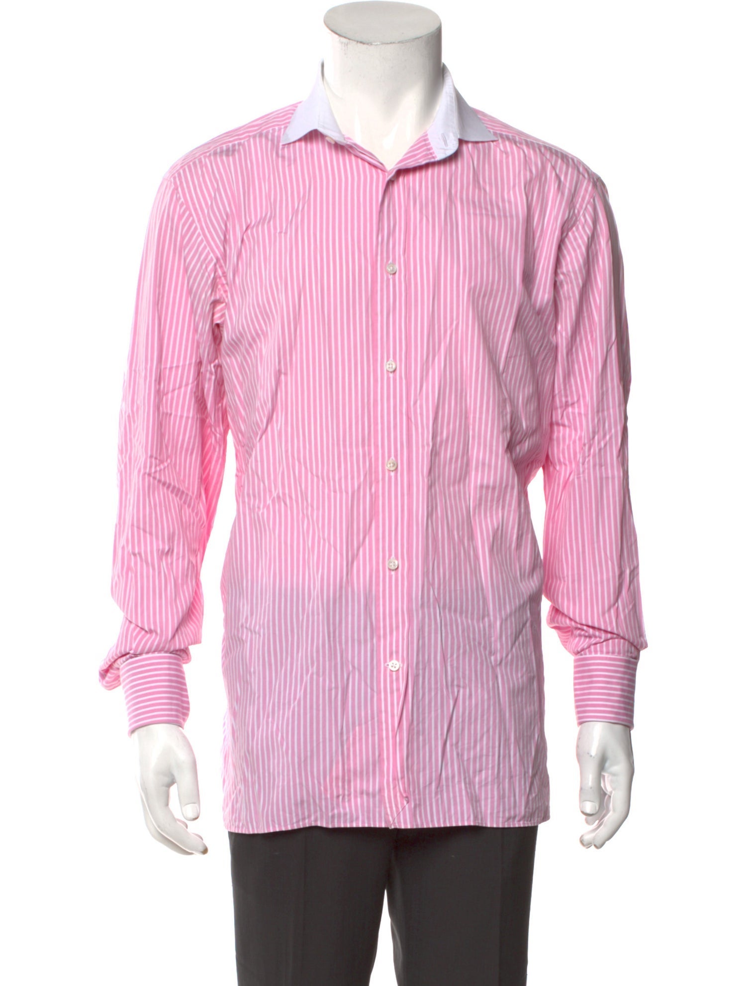 Ralph Lauren Purple Label Striped Long Sleeve Dress Shirt