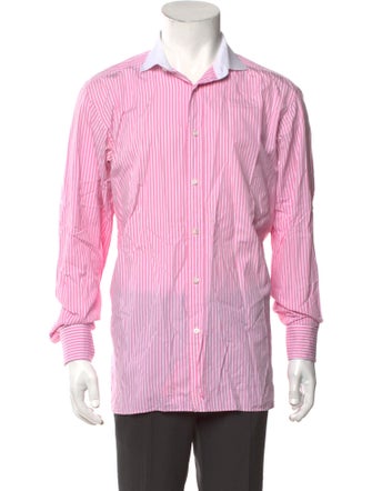 Ralph Lauren Purple Label Striped Long Sleeve Dress Shirt