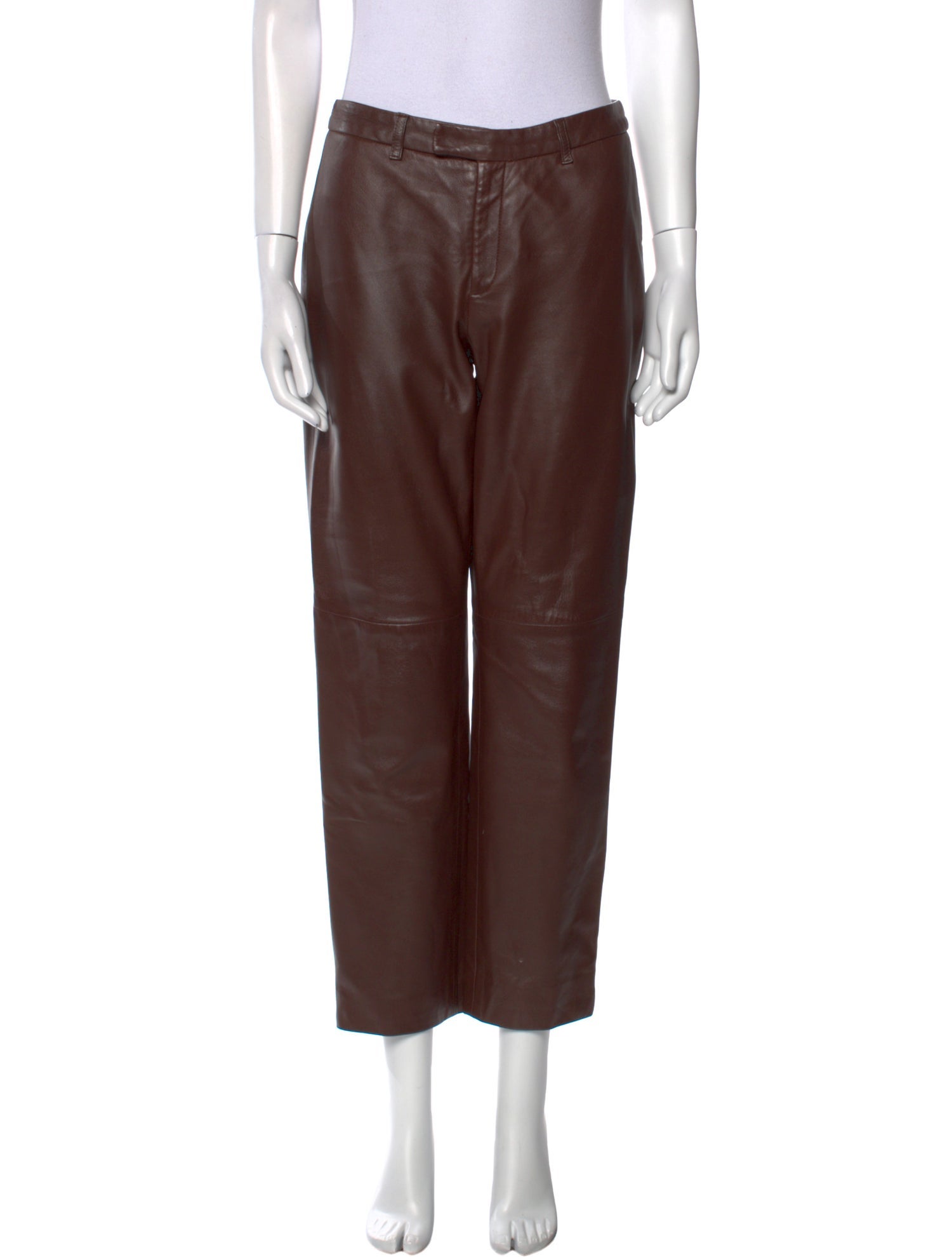 Ralph Lauren Purple Label Lambskin Straight Leg Pants