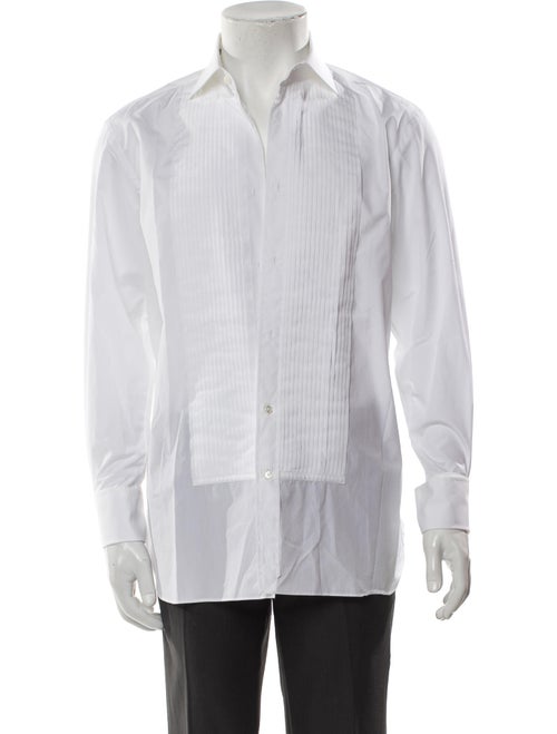 Ralph Lauren Purple Label Striped Long Sleeve Tuxedo Shirt