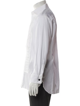 Ralph Lauren Purple Label Striped Long Sleeve Tuxedo Shirt