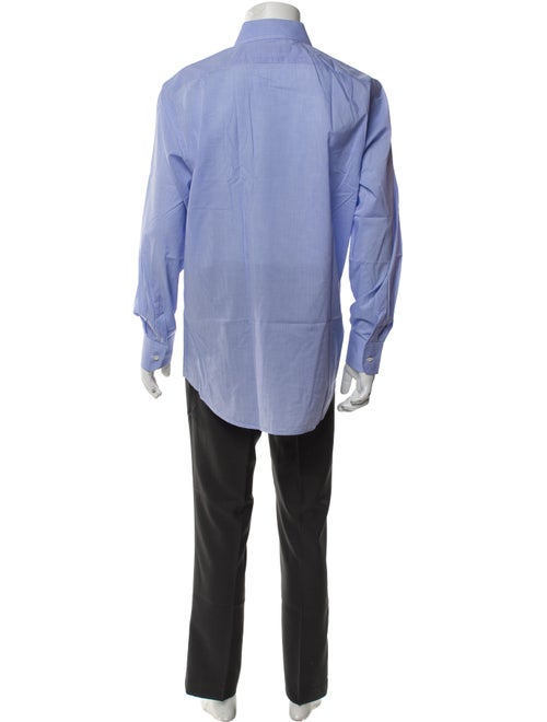 Ralph Lauren Purple Label Plaid Print Long Sleeve Dress Shirt