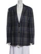 Ralph Lauren Purple Label Wool Plaid Print Blazer