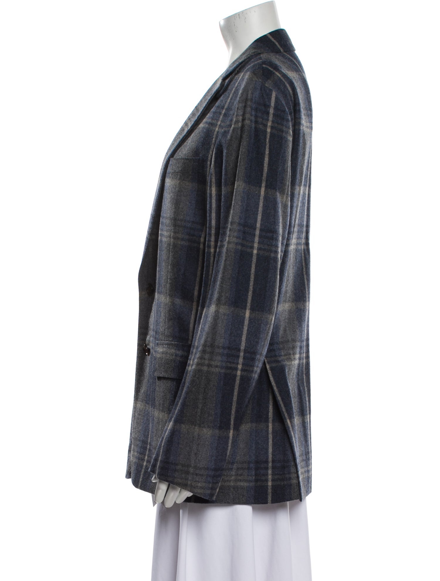 Ralph Lauren Purple Label Wool Plaid Print Blazer