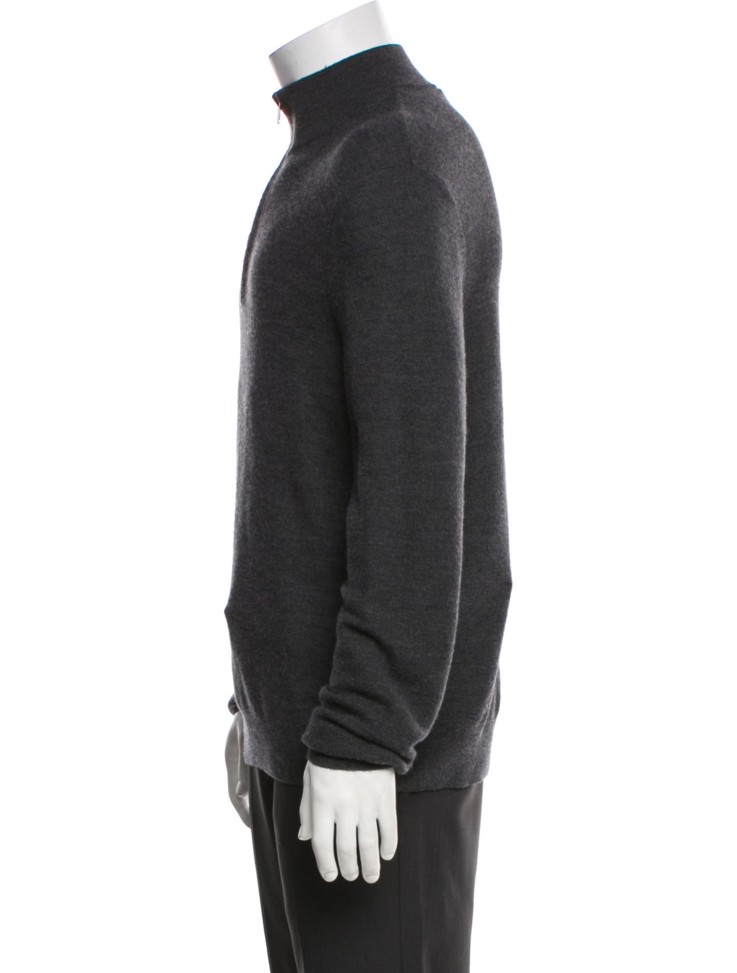 Ralph Lauren Purple Label Wool Mock Neck Polo Sweater